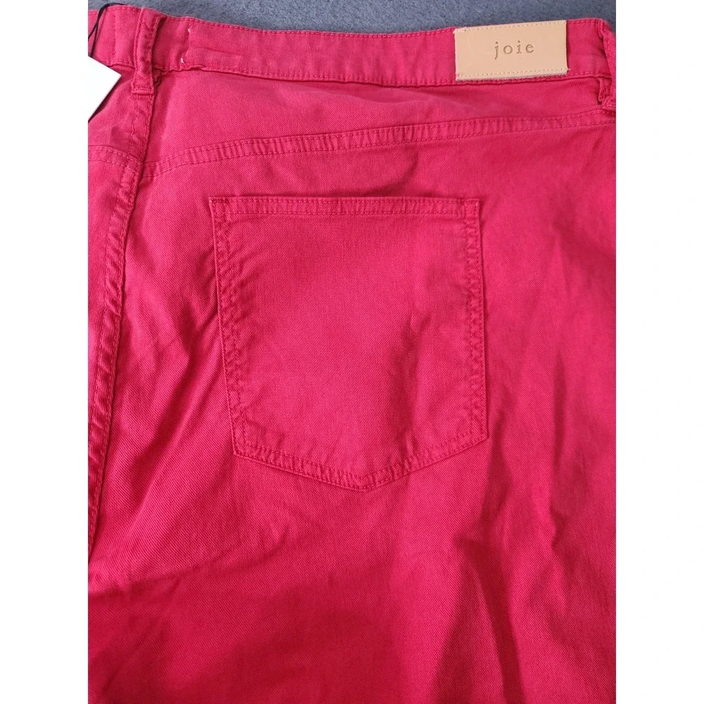 $228 Joie Women's Willa Skinny Leg Red Scooter Pants Sz 26W NWT High Rise Zipper